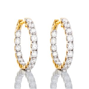 2.00ctw Inside-Out Diamond Hoops