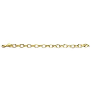 7.50mm Alternating Greek Key & High Polished Oval Link Bracelet