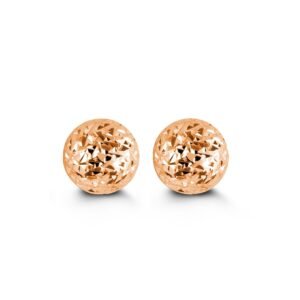 8mm Cosmo Ball Stud Earrings in Rose Gold