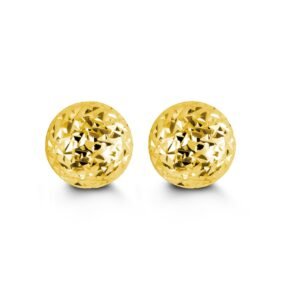 8mm Cosmo Ball Stud Earrings in Yellow Gold
