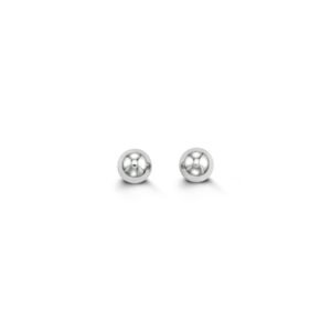 4mm White Gold High Polish Ball Studs