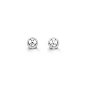 5mm White Gold High Polish Ball Studs