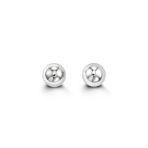 6mm White Gold High Polish Ball Studs