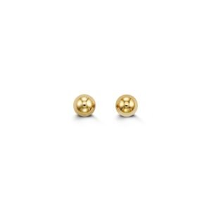 4mm Yellow Gold High Polish Ball Studs