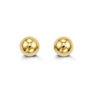 8mm Yellow Gold High Polish Ball Studs