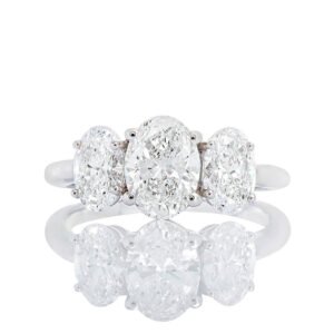 3.00ctw Oval Three Stone Past Present Future