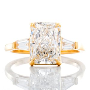 2.99ctw Radiant Solitaire with Tapered Baguette Shoulders