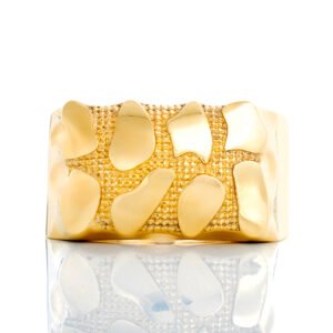 Rectangle Puff Nugget Ring