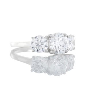 3.00ctw Round Past Present Future Round Diamond Ring