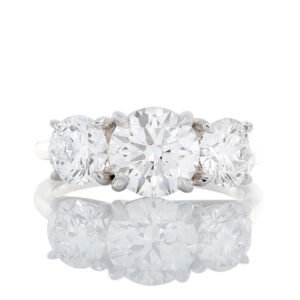 3.00ctw Round Past Present Future Round Diamond Ring