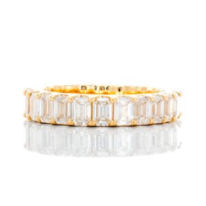 4.00ctw Emerald Cut U Prong Setting Eternity Band