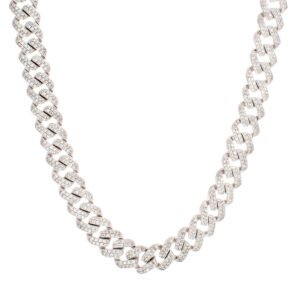 5.75ctw HoneyComb Set Diamond Cuban Chain