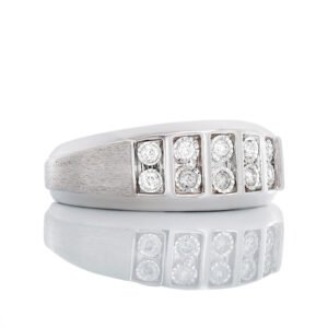 0.20ctw Five Row Vertical Illusion Channel Set Band