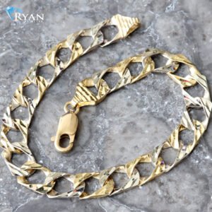 8mm Diamond Cut Casting Links Double Sided Bracelet