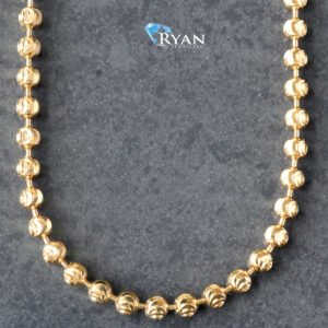 2.85mm Diamond Cut Moon Ball & Bar Link Chain