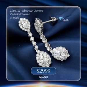 2.69ctw Elegant Drop Studs