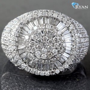 4.25ctw Large Brilliant & Baguette Cut Lollipop Ring