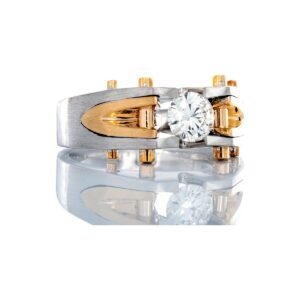 0.70ctw Tension Set Mens Diamond Solitaire Ring