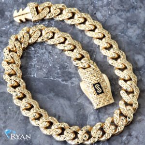 8mm Diamond Cut Monaco Link Bracelet