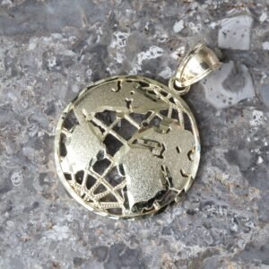 World / Globe Sandblast with Diamond Cut Finishing