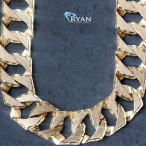 16mm Soft Square Brushed Casting with Diamond Cut Edges Chain