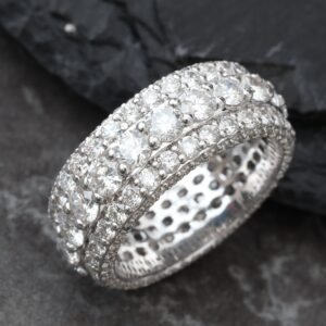 6.49ctw Full Diamond Pave Eternity Band
