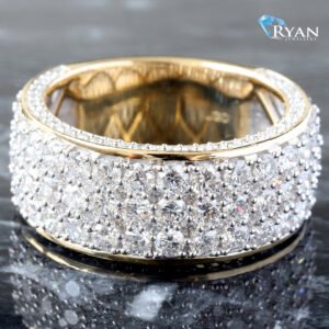 4.75ctw Five Row Diamond Band
