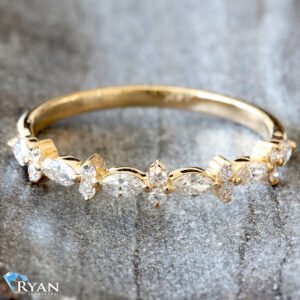 0.36ctw Marquise & Round Lab Diamond Alternating Band