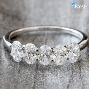 1.00ctw Oval Five Lab Diamond Band
