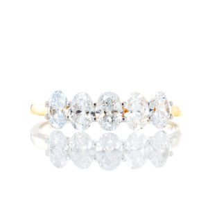 1.00ctw Oval Five Lab Diamond Band