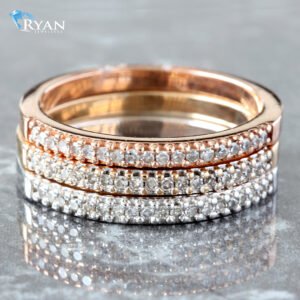 0.60CTW 19 Diamond Stacking Bands