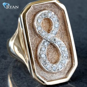 0.70ctw Large Lucky Number 8 Ring