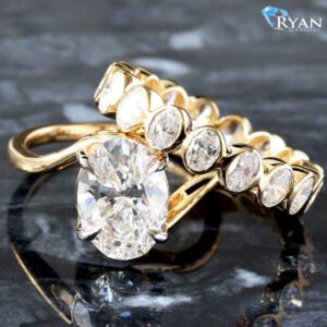 1.70ctw Oval Cut Bezel Set Eternity Band