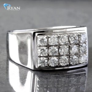 1.00ctw Diamond 3x5 Table Top Ring