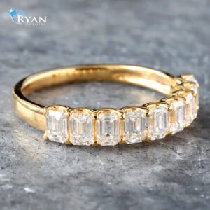 1.35ctw Vertical Set Emerald Cut Band