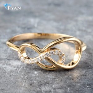 0.08ctw Double Infinity Diamond Band