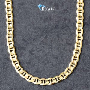 CHAIN GY 10K 22 INCHES 3.70MM SOLID CONCAVE MARINER LINKS