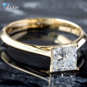 1.00ct Princess Cut Lab Grown Diamond Solitaire Ring