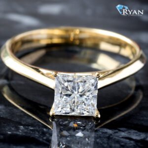 1.00ct Princess Cut Lab Grown Diamond Solitaire Ring