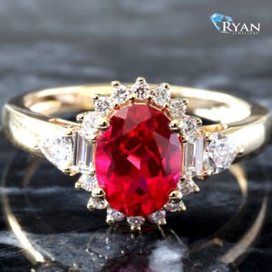 0.40ctw Ruby & Diamond Ring