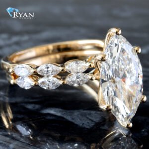 4.00ctw Marquise Cut Bridal Set