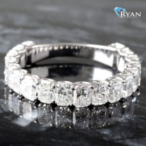 2.41CTW LAB Radiant 3/4 Eternity Band