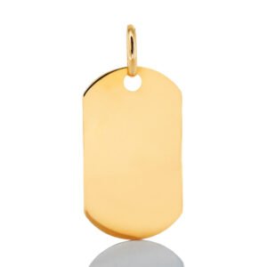 Medium Dog Tag 10k Gold