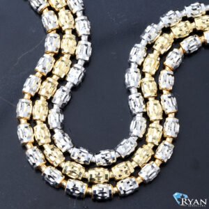 4mm Diamond Cut Barrel Moon Chain