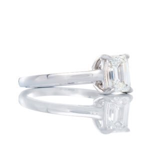 0.98ct Emerald Cut Lab Created Diamond Engagement Ring