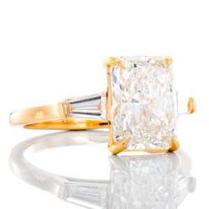2.99ctw Radiant Solitaire with Tapered Baguette Shoulders