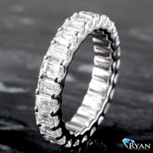 3.57ctw Emerald Eternity Band