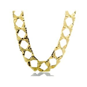 12.15mm Diamond Cut and Satin Finished Center Casting Chain