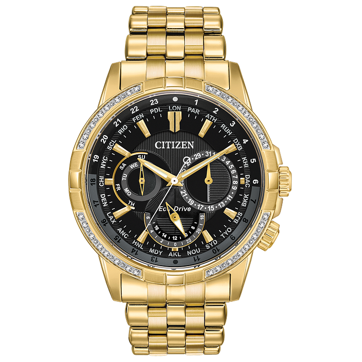 #WATCH CITIZEN CALENDRIER ECO-DRIVE DIAMOND BEZEL