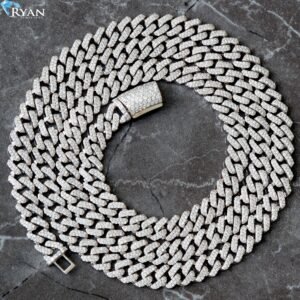 5.75ctw HoneyComb Set Diamond Cuban Chain